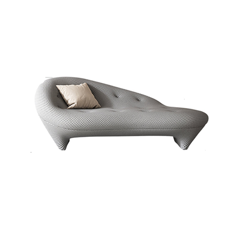 Modern Style Pine Chaise Solid Color Lounge Chair with One Arm