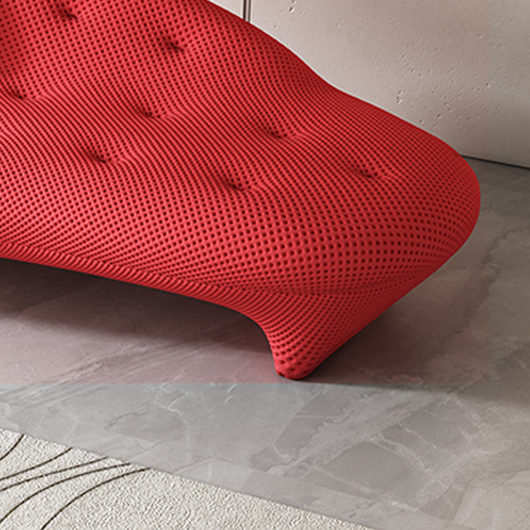 Modern Style Pine Chaise Solid Color Lounge Chair with One Arm