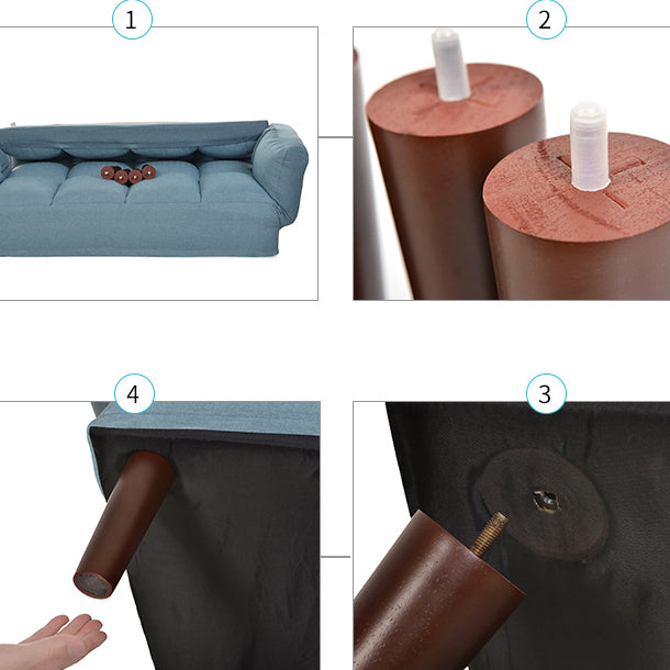 Contemporary Upholstered Chaise Lounge Recessed Arms Chaise Lounge