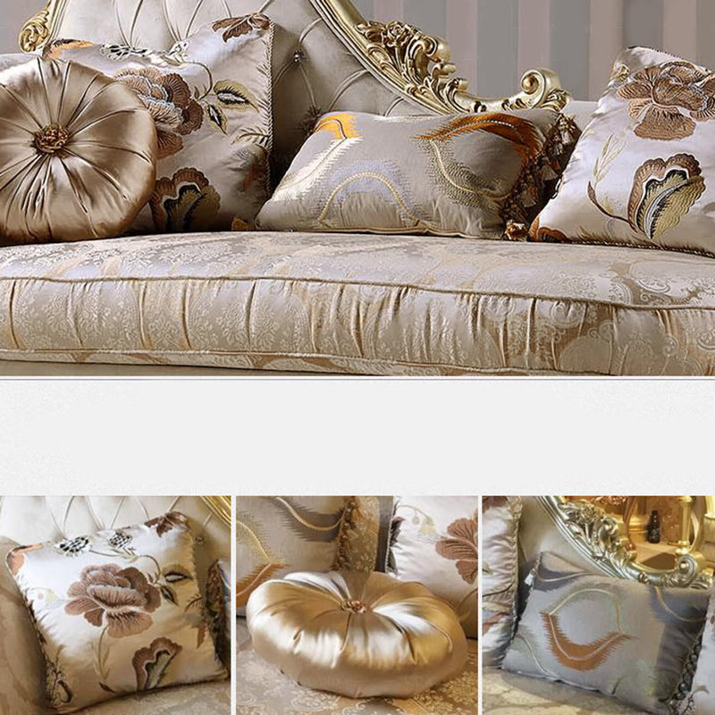 Glam Upholstered Chaise Lounge Couch Wood Chaise Lounge Chair