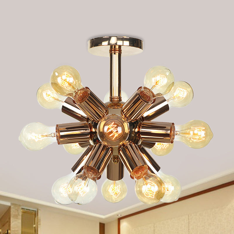 Chroom/gouden Sputnik semi-inbouw vintage ijzer 6/9/12 lichten restaurant verzonken plafondlamp armatuur
