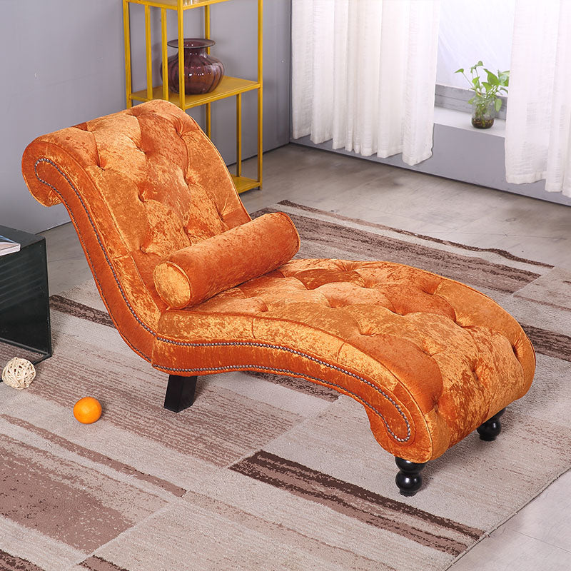 Scandinavian Upholstered Chaise Lounge Couch Armless Chaise Lounge Chair