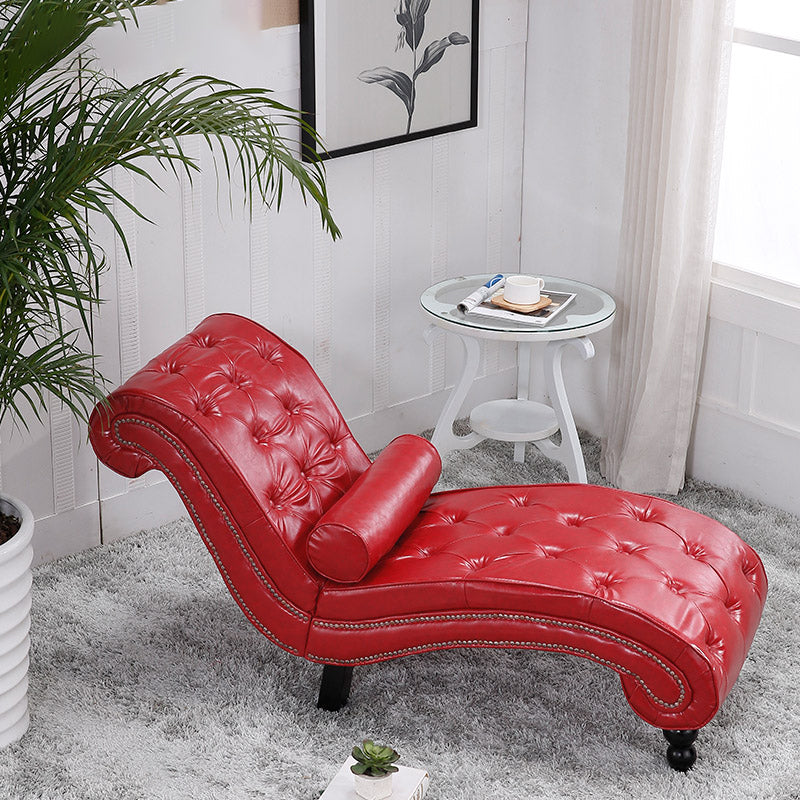 Scandinavian Upholstered Chaise Lounge Couch Armless Chaise Lounge Chair