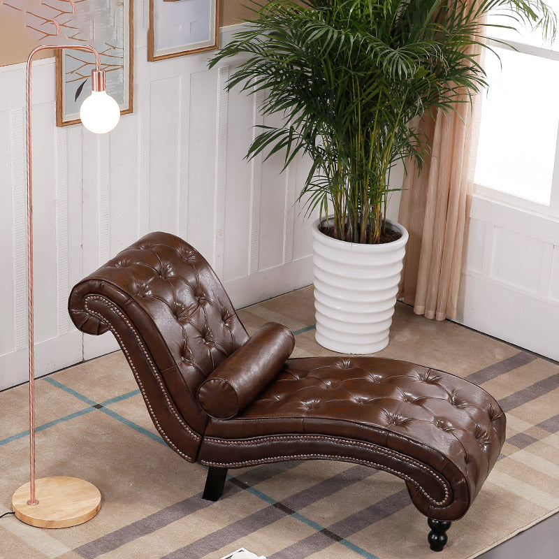 Scandinavian Upholstered Chaise Lounge Couch Armless Chaise Lounge Chair