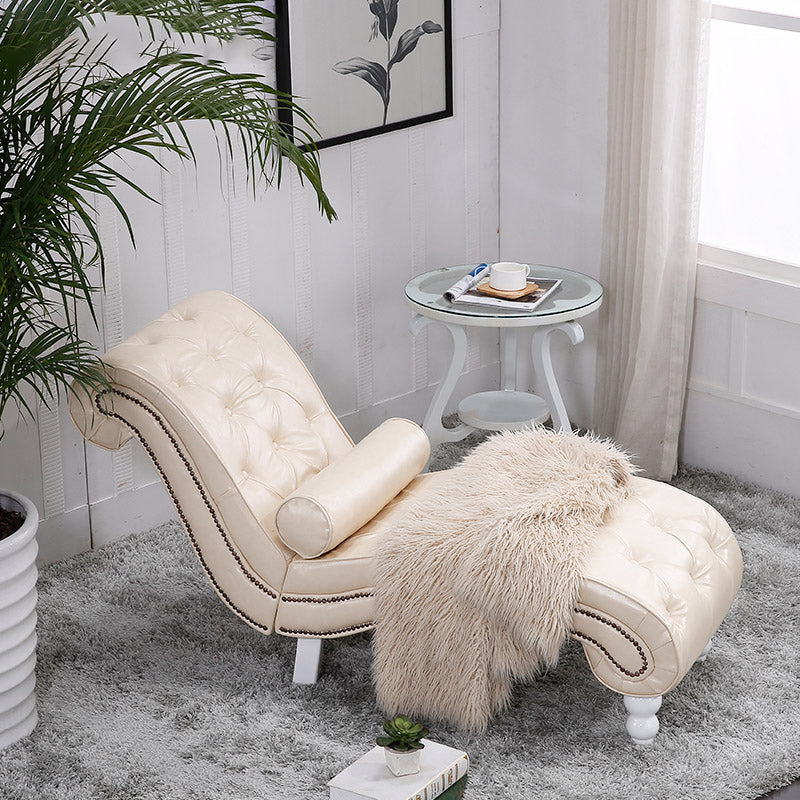 Scandinavian Upholstered Chaise Lounge Couch Armless Chaise Lounge Chair