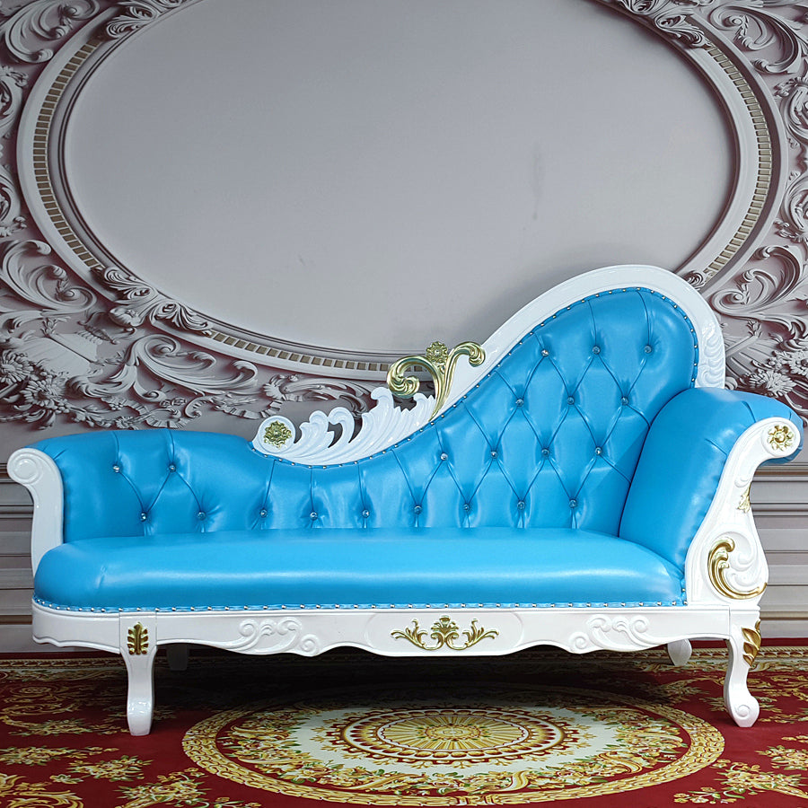 Traditional Upholstered Chaise Lounge Couch with Arms Chaise Lounge Chair