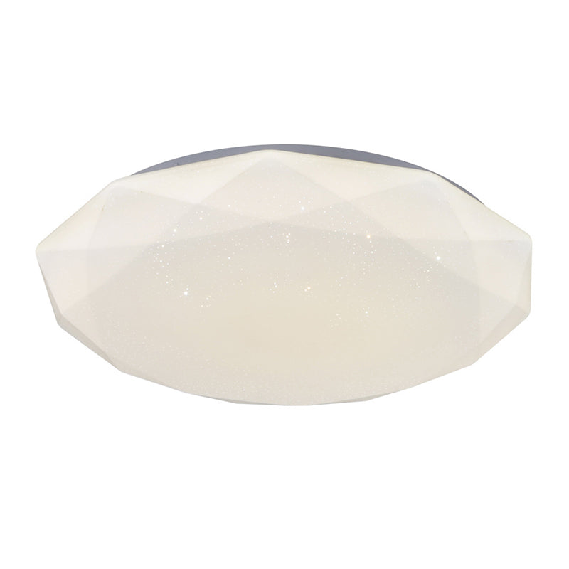 Geometric Shape Metal Flush Light Modern Style 1 Light Flush Mount Ceiling Lights in White