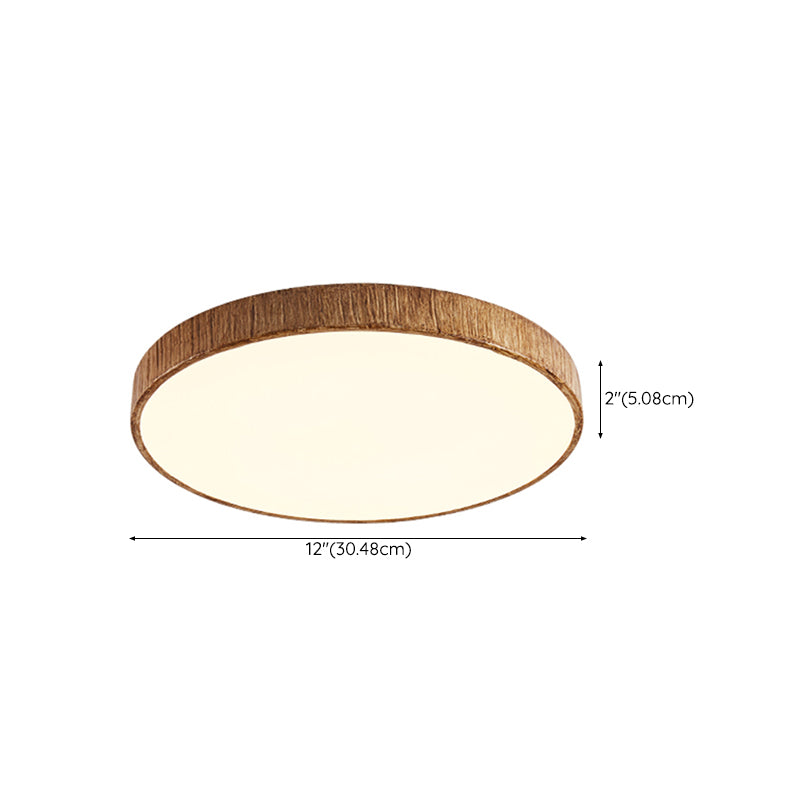 Contemporary LED Geometric Ceiling Flush in Brown Resin and Acrylic Flush Mount