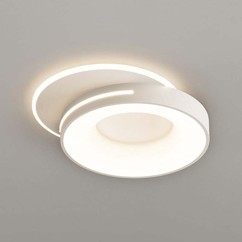 Modern Flush Mount LED Geometric Shape Metal Ceiling Light with Acrylic Shade for Bedroom