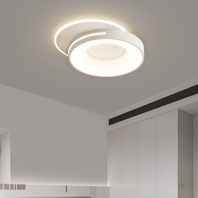 Modern Flush Mount LED Geometric Shape Metal Ceiling Light with Acrylic Shade for Bedroom
