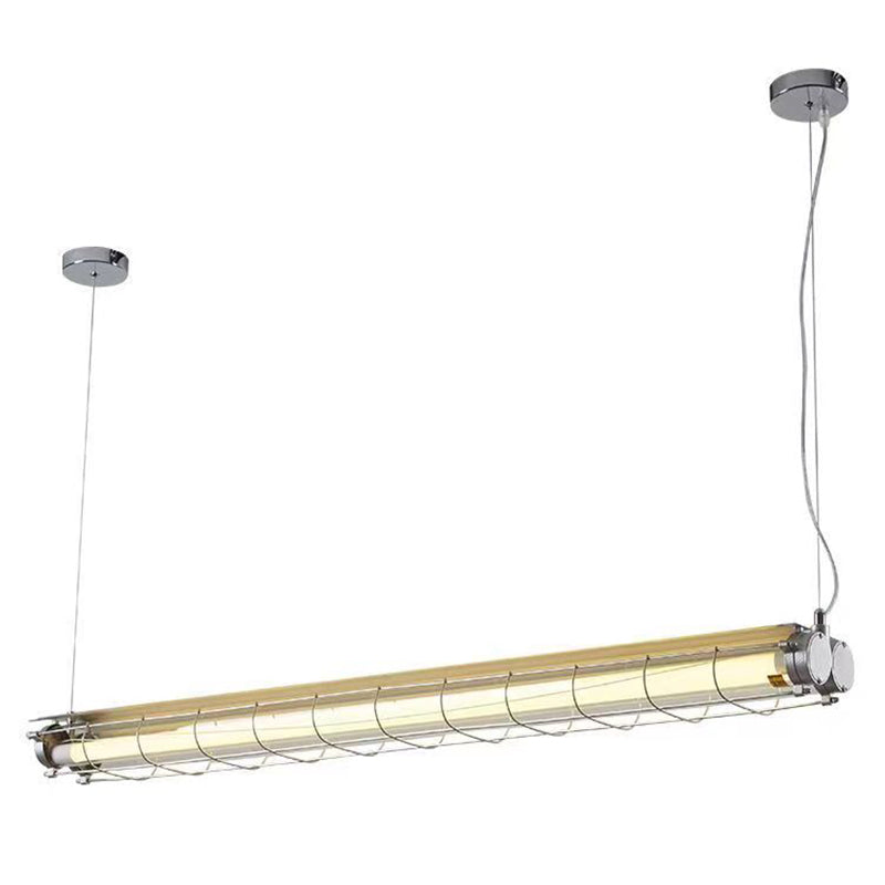Industrial Style Hanging Lamp Iron Frame Island Light Fixture for Dining Table