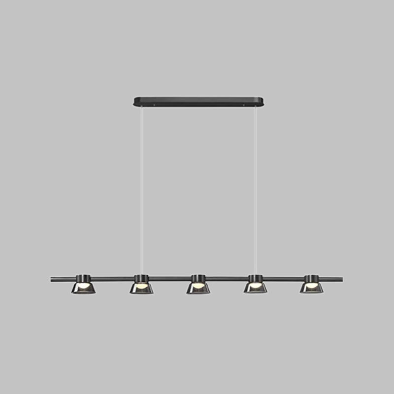 Modern Glass Island Lighting Fixture Creative LED Pendant Light for Dining Room