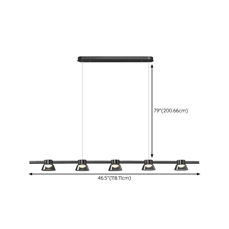 Modern Glass Island Lighting Fixture Creative LED Pendant Light for Dining Room