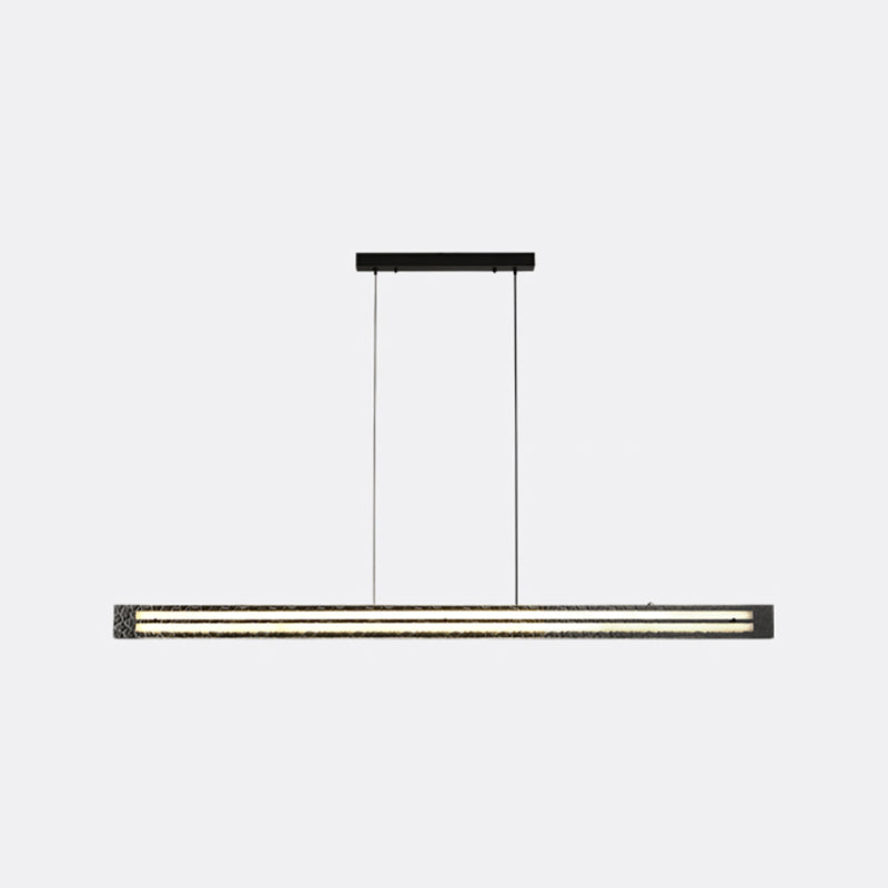Nordic Style Hanging Lamp Rectangle Shape Island Light Fixture for Bedroom