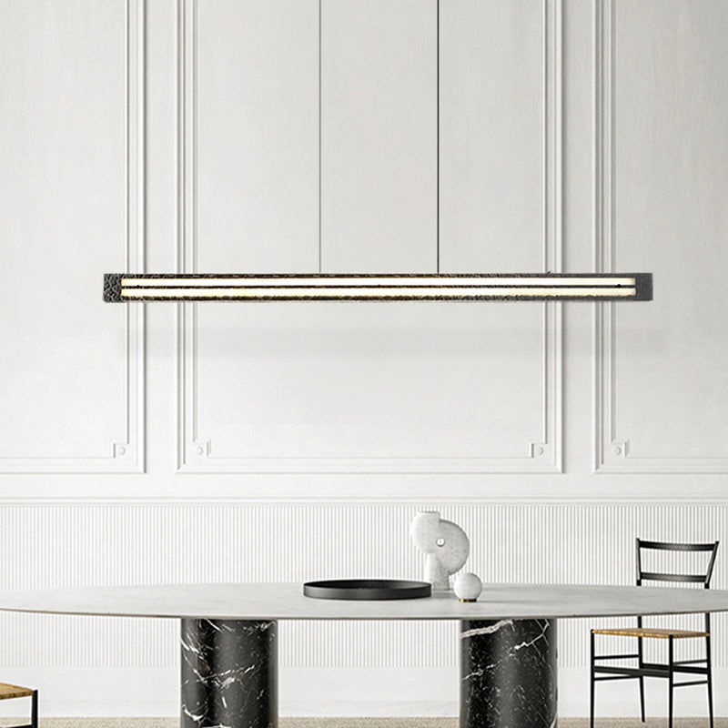 Nordic Style Hanging Lamp Rectangle Shape Island Light Fixture for Bedroom