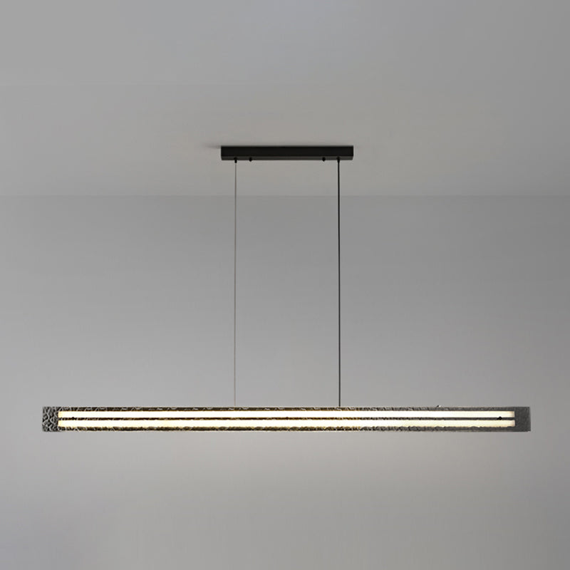Nordic Style Hanging Lamp Rectangle Shape Island Light Fixture for Bedroom