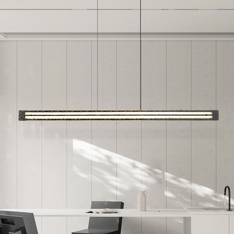 Nordic Style Hanging Lamp Rectangle Shape Island Light Fixture for Bedroom