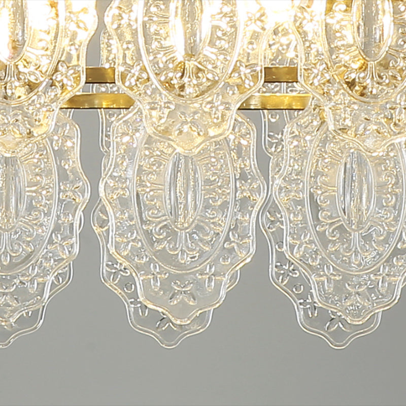 Contemporary Glass Island Lighting Fixture Creative Pendant Light for Dining Room