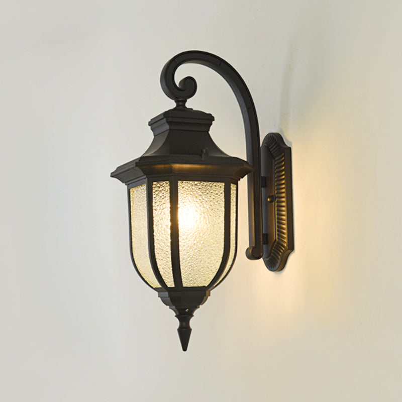 Contemporary Wall Sconce Water Glass Outdoor Wall Light Fixture for Courtyard