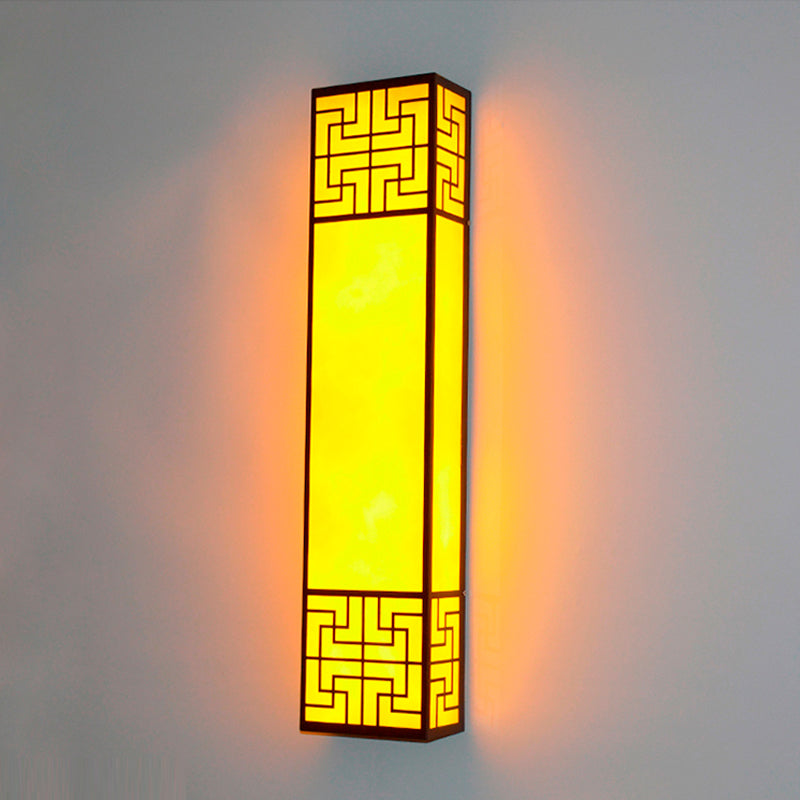 Rectangular Wall Sconce Contemporary Outdoor Wall Light Fixture for Courtyard