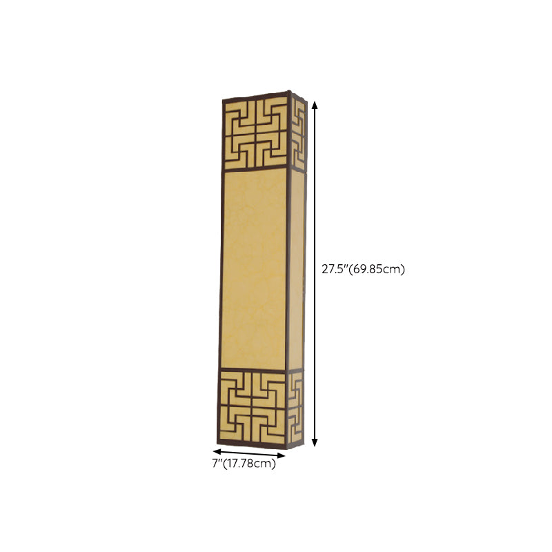 Rectangular Wall Sconce Contemporary Outdoor Wall Light Fixture for Courtyard
