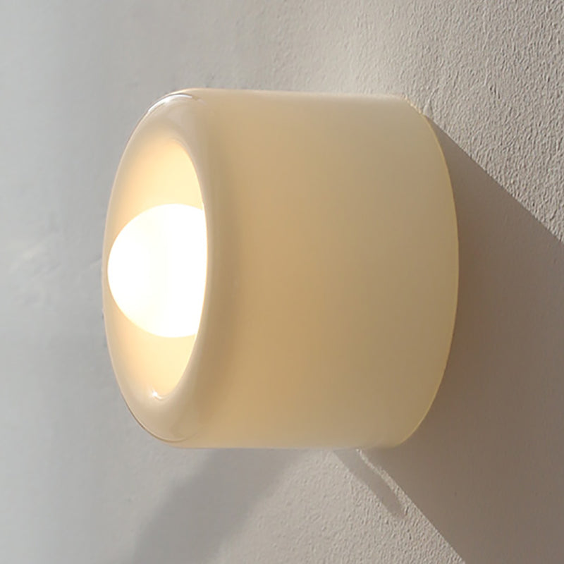 Modern White Wall Light Fixtures Glass Wall Sconce Lighting for Bedroom