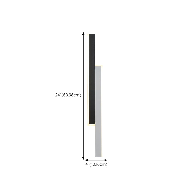 Modern White/Black Wall Mounted Sconce Linear Wall Light for Dining Room