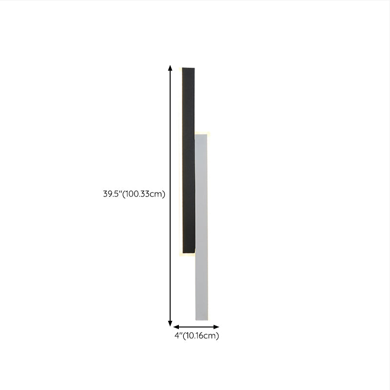 Modern White/Black Wall Mounted Sconce Linear Wall Light for Dining Room