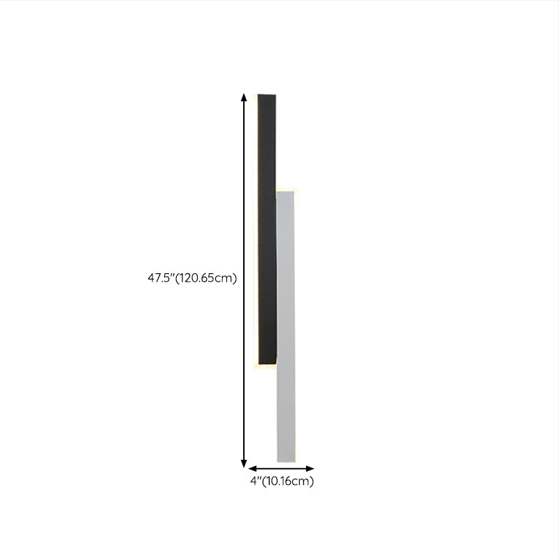 Modern White/Black Wall Mounted Sconce Linear Wall Light for Dining Room