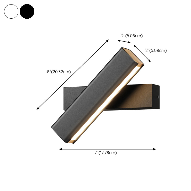Single Modern White/Black Wall Mounted Sconce LED Wall Light for Bedroom