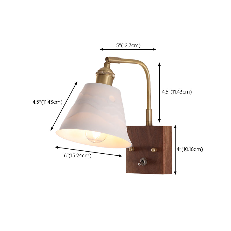 Modern Wall Light Sconce Wooden Wall Light Fixture for Bedroom