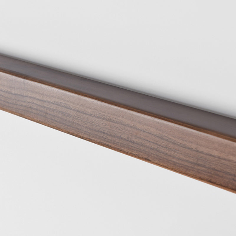 Modern Line Shape Wall Mounted Light Wood Flush Mount Wall Sconce in Brown Finish