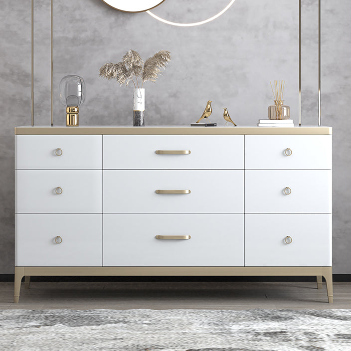 Glam Storage Chest Dresser Wooden Storage Chest with Drawers