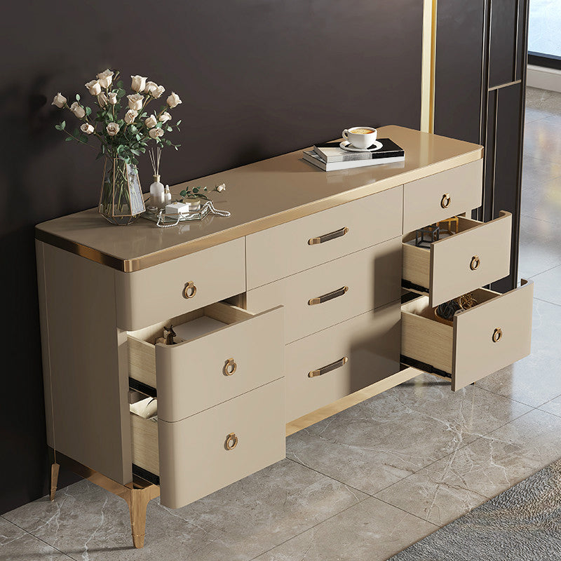 Glam Storage Chest Dresser Wooden Storage Chest with Drawers