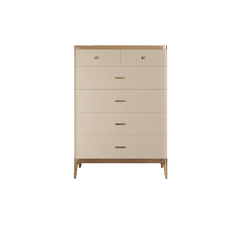 Glam Storage Chest Dresser Wooden Storage Chest with Drawers