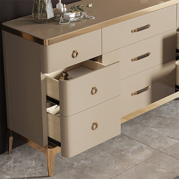 Glam Storage Chest Dresser Wooden Storage Chest with Drawers