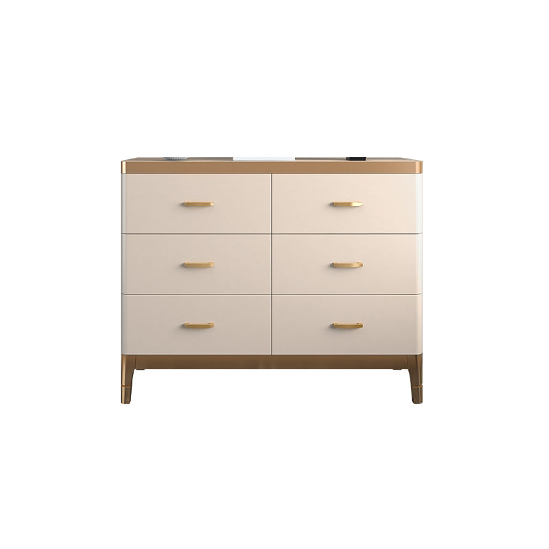 Glam Storage Chest Dresser Wooden Storage Chest with Drawers