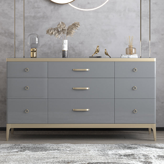 Glam Storage Chest Dresser Wooden Storage Chest with Drawers