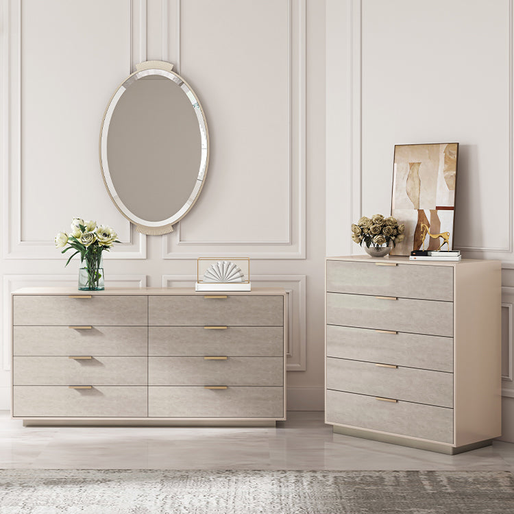 Modern Storage Chest Dresser Stone/Wooden Storage Chest with Drawers