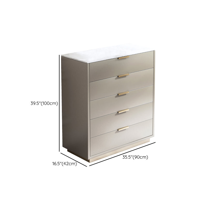 Modern Storage Chest Dresser Stone/Wooden Storage Chest with Drawers