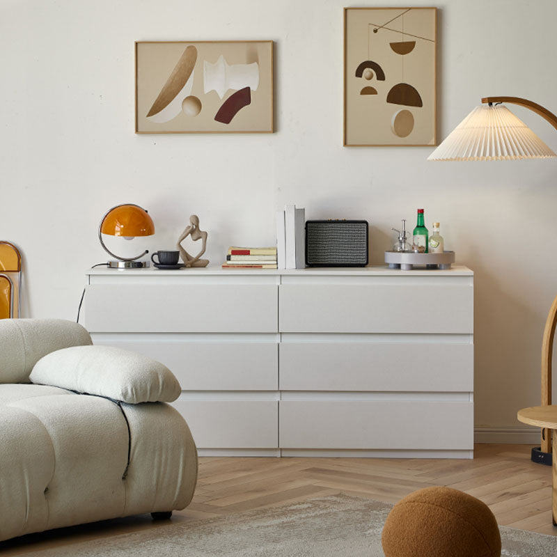 Modernism Horizontal Double Dresser Wood Storage Bachelor Chest for Home