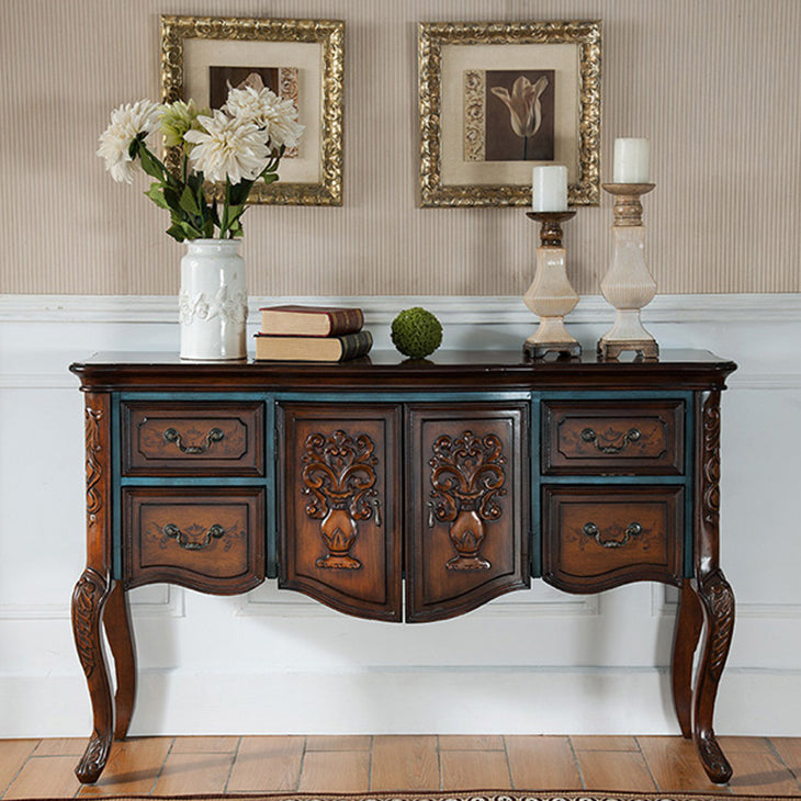 Rectangle Shape Contemporary Console Table Wood Console Sofa Table for Hall