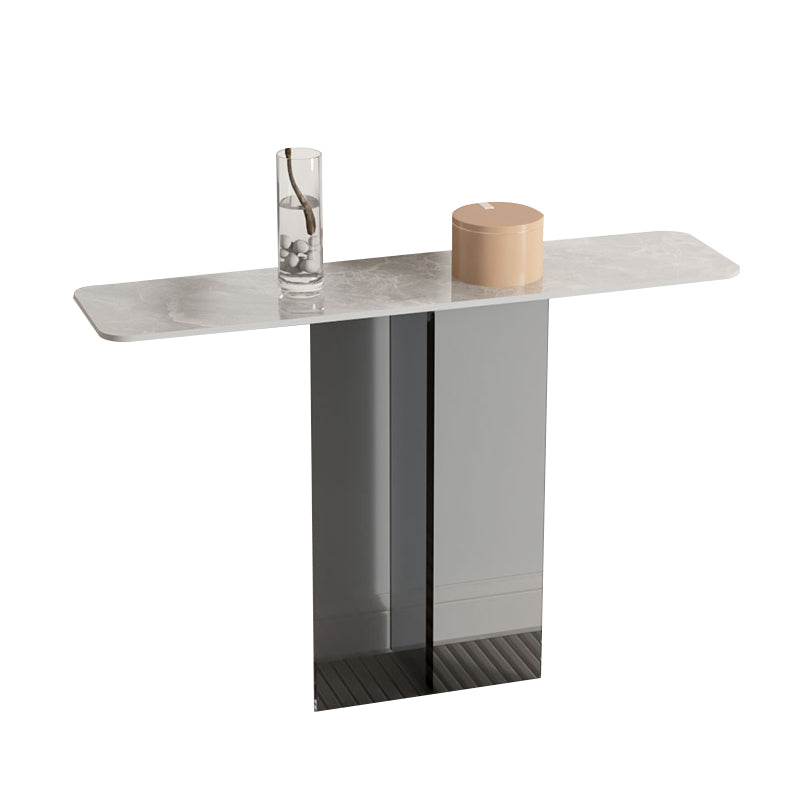 Rectangle Shape Contemporary Console Table Black/White Stone Console Sofa Table
