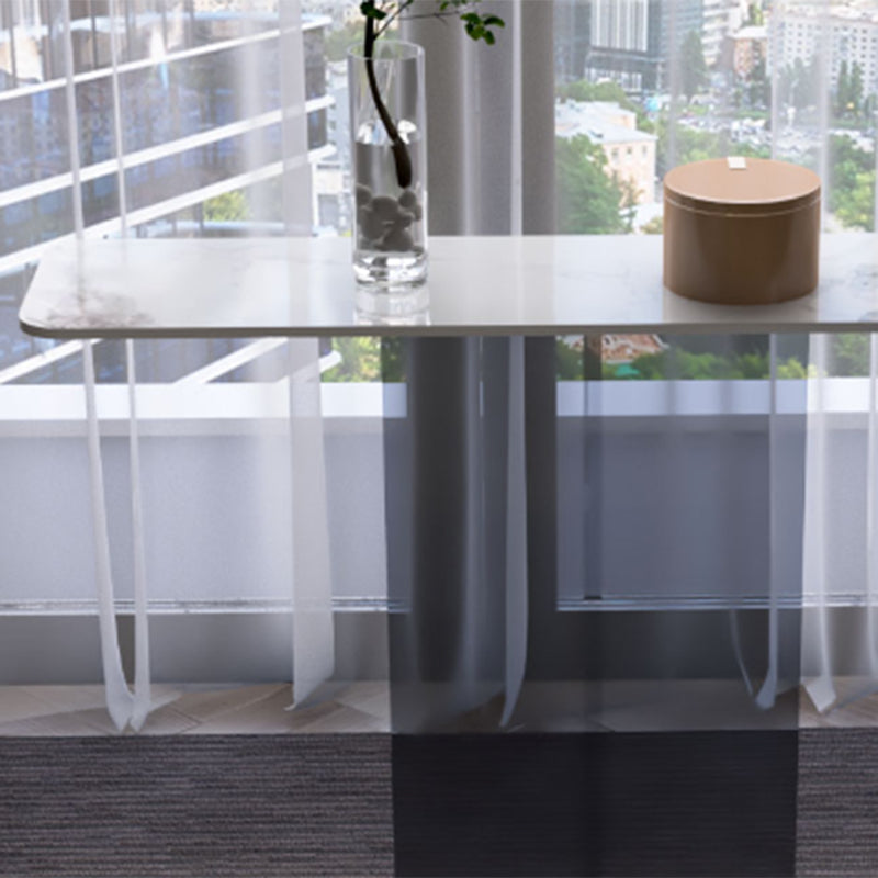 Rectangle Shape Contemporary Console Table Black/White Stone Console Sofa Table