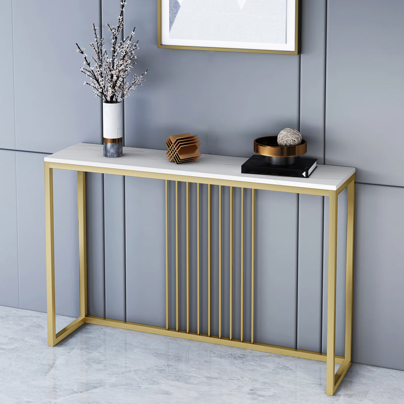 Rectangle Shape Contemporary Console Table Stone Sofa Table in for Hall