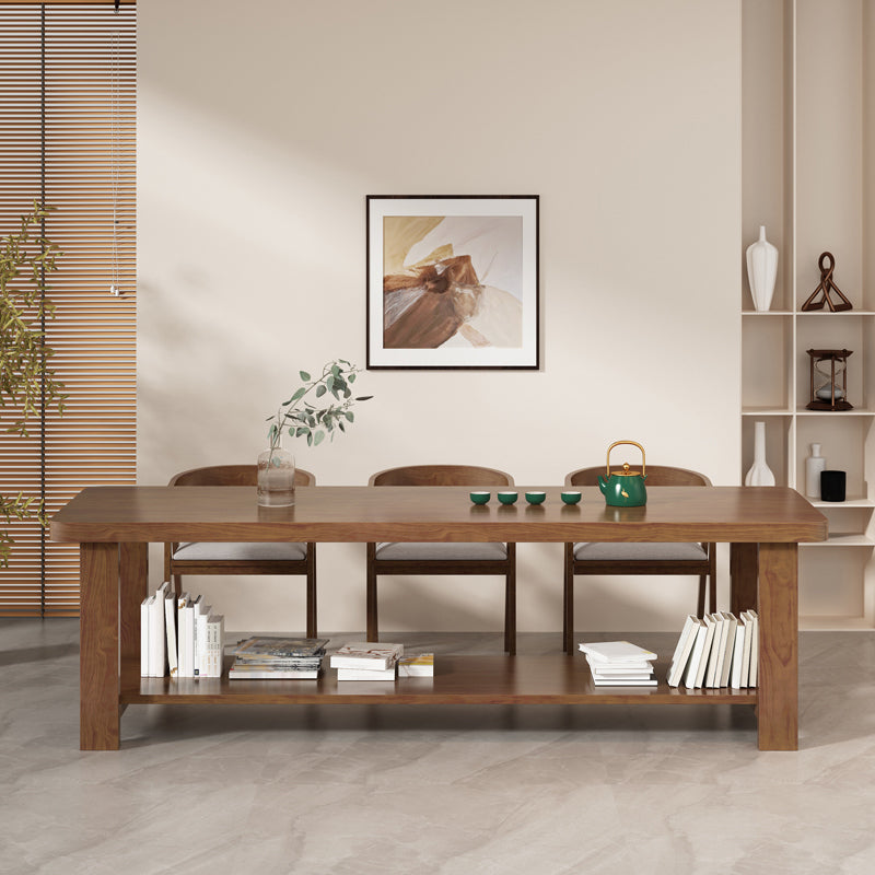 Solid Wood Meeting Room Writing Desk Rectangular Office Desk ,29.5-inch High