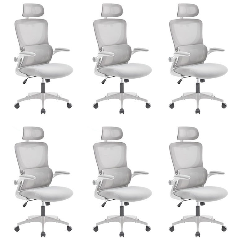 Adjustable Arm Desk Chair Contemporary Office Chair with Wheels