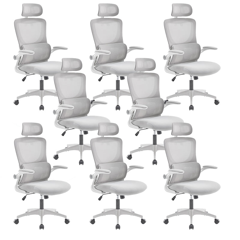 Adjustable Arm Desk Chair Contemporary Office Chair with Wheels