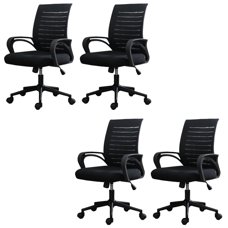 Modernism Fixed Arms Office Chair Mesh Back Desk Chair with Wheels