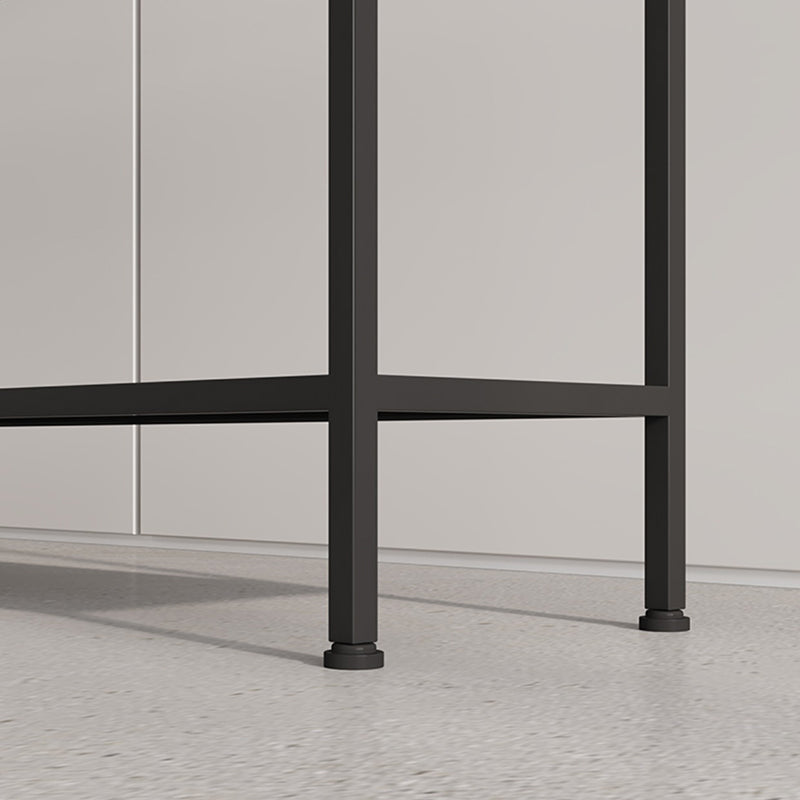 Modern Open Back Bookshelf Horizontal Metal Bookcase with Shelves